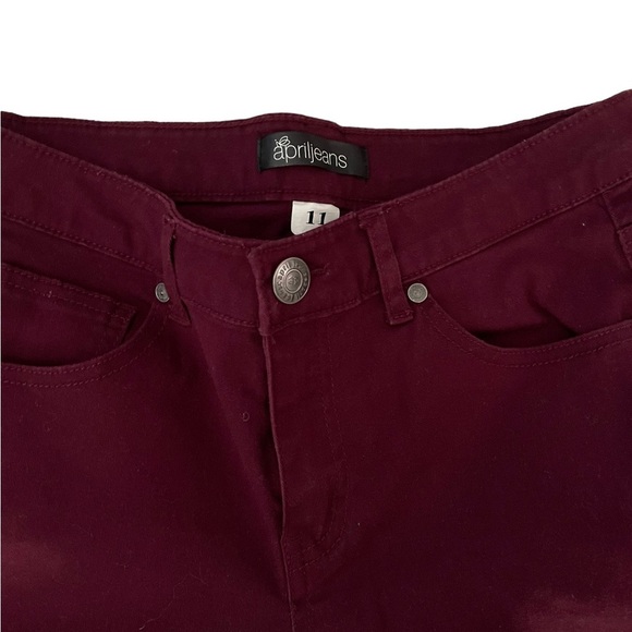 April Jeans Burgundy Jeans Size 11 - Picture 5 of 6
